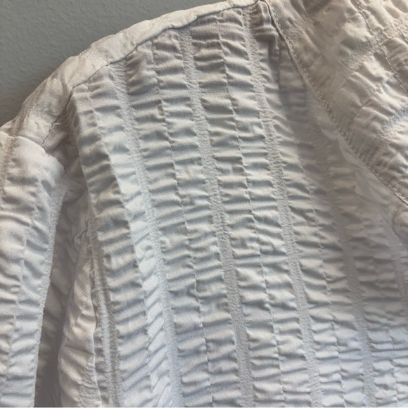 Habitat Clothes To Live In Large Jacket Lightweight textured button Front White - Picture 4 of 12